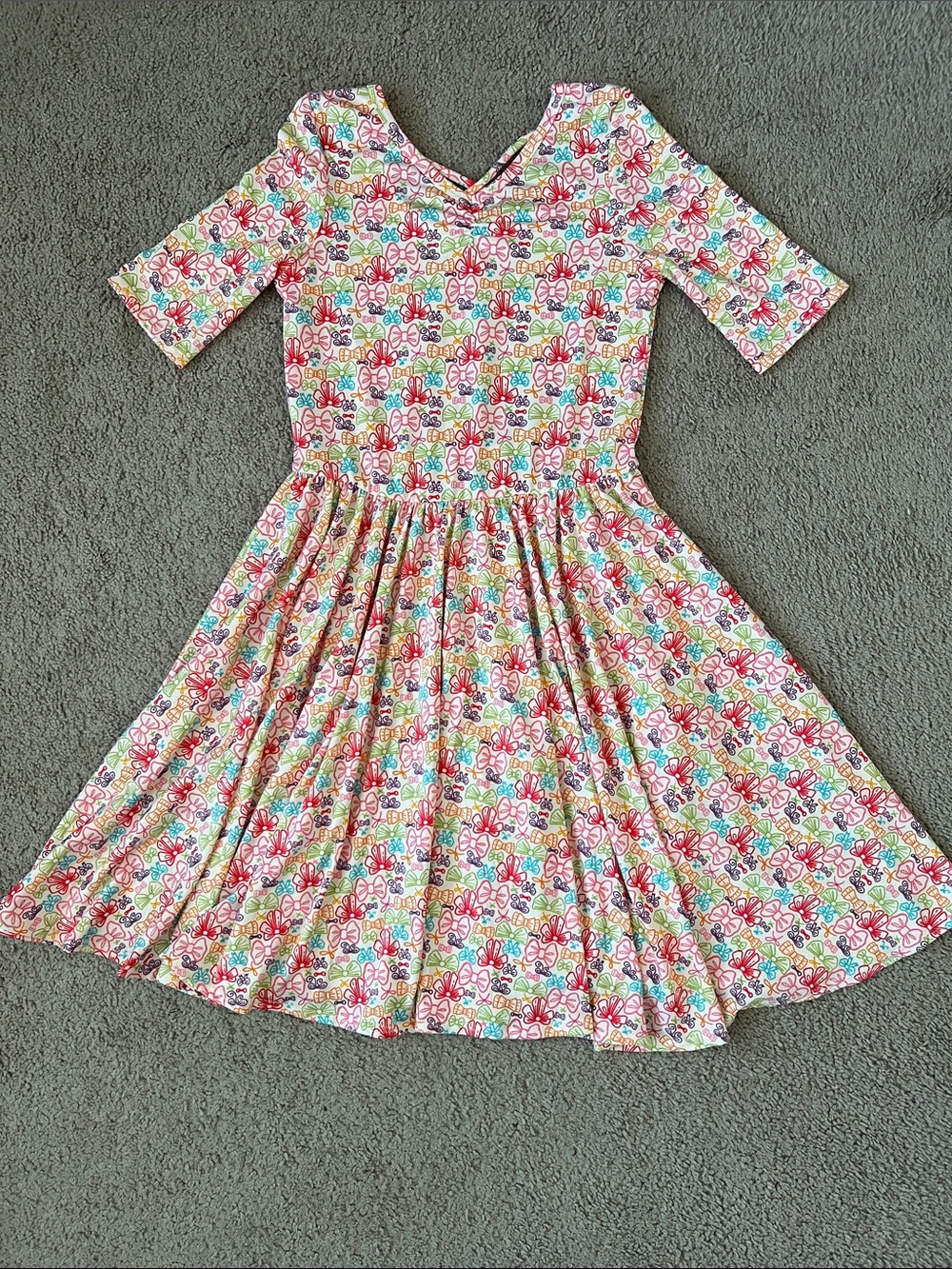 Dot Dot Smile Multicolor Floral Knit Twirl Dress